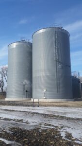 Photo of a silo after they have been moved by Marcus Building Movers