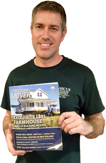 Marcus Building Movers was featured on the cover of a magazine